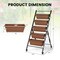 Costway 5-Tier Vertical Raised Garden Bed Elevated Planter with Wheels & Container Boxes Brown